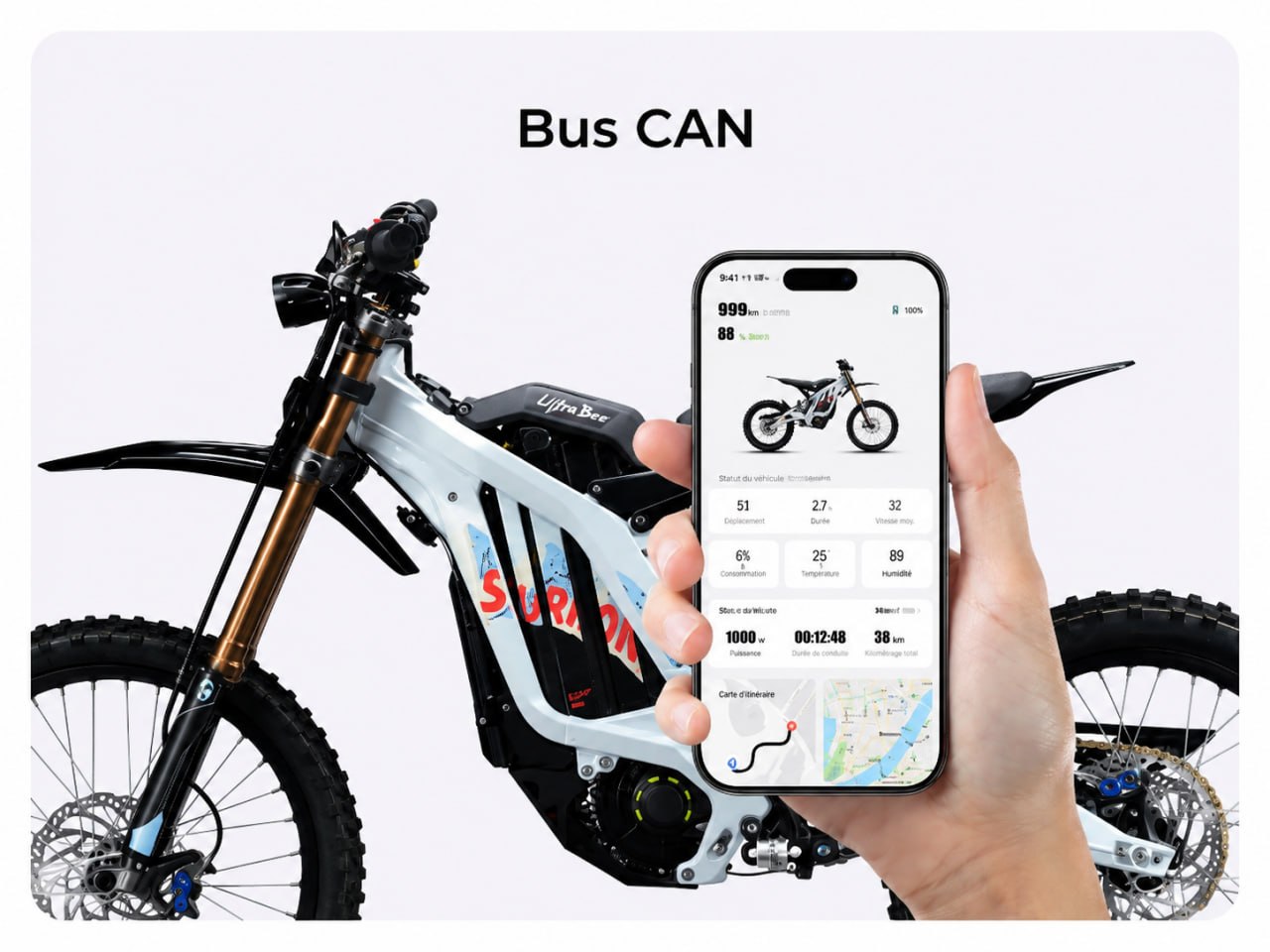 Application mobile Bus CAN et données de la Sur-Ron Light Bee 2026