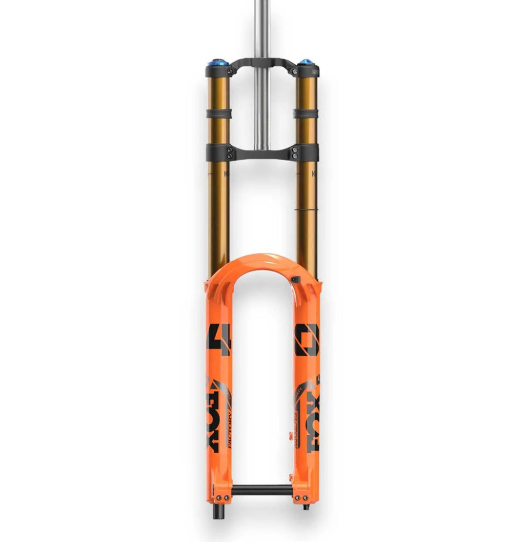 VUE DE FACE DE FOURCHE fox 40 pour sur-RON LIGHT BEE ORANGE