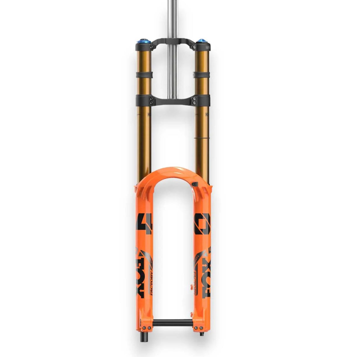 VUE DE FACE DE FOURCHE fox 40 pour sur-RON LIGHT BEE ORANGE