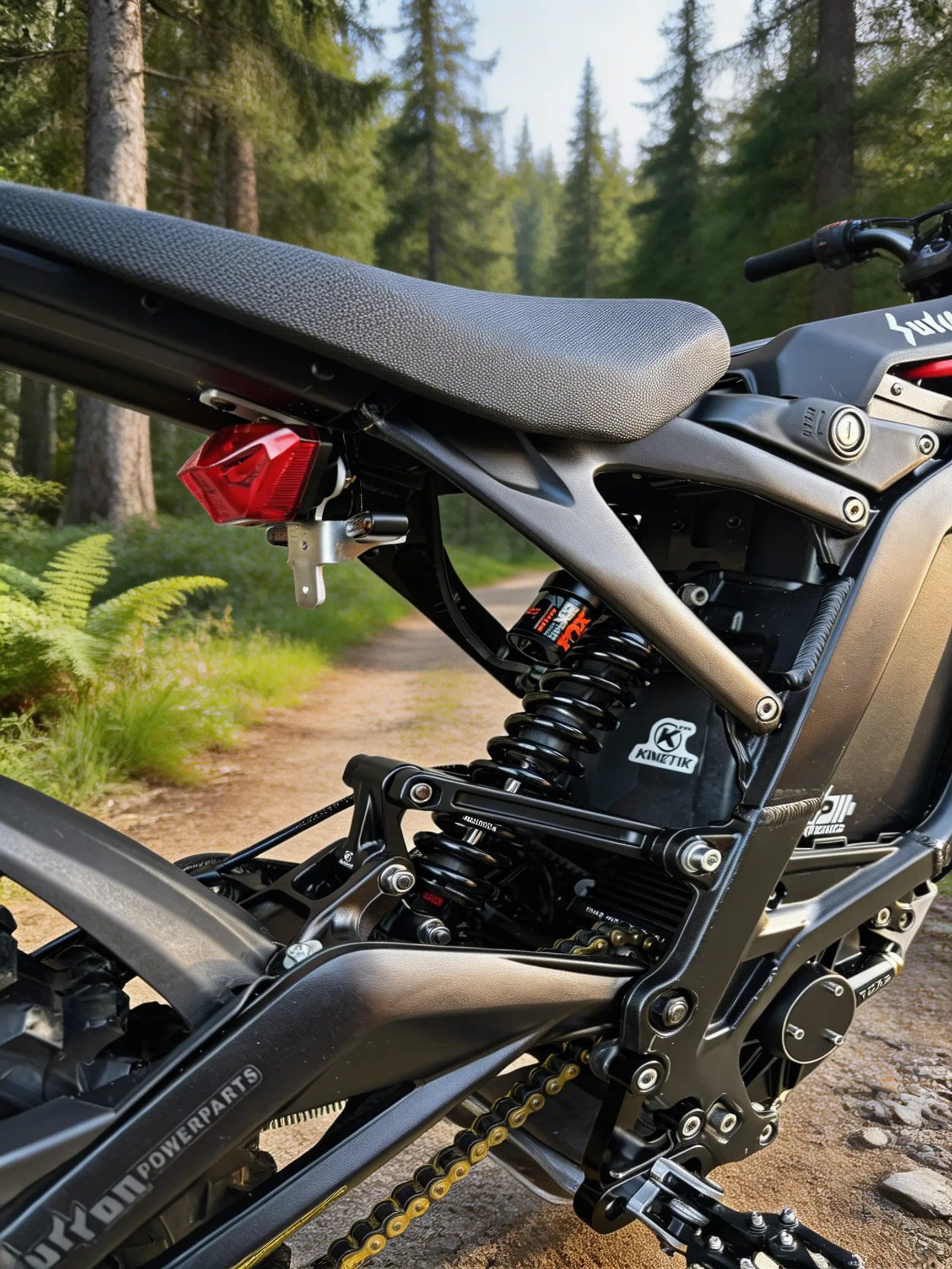 Support de plaque offroad, biellette triangle linkage et repose pied KINETIK Sur-Ron light bee Image