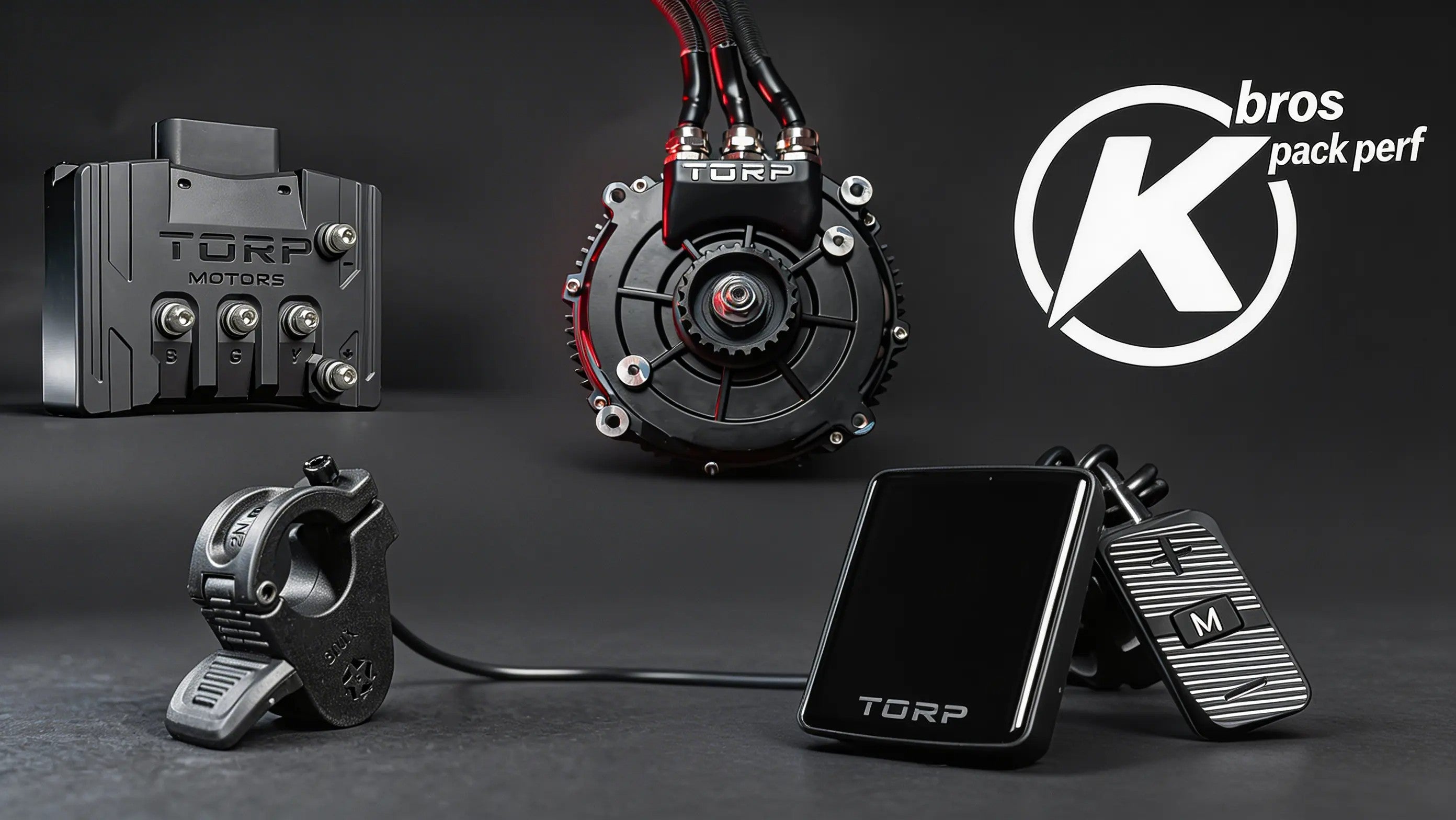 Pack TORP contenant TC 500, TM25 MOTEUR, gâchette régénérative et compteur digital couleur TORP Image