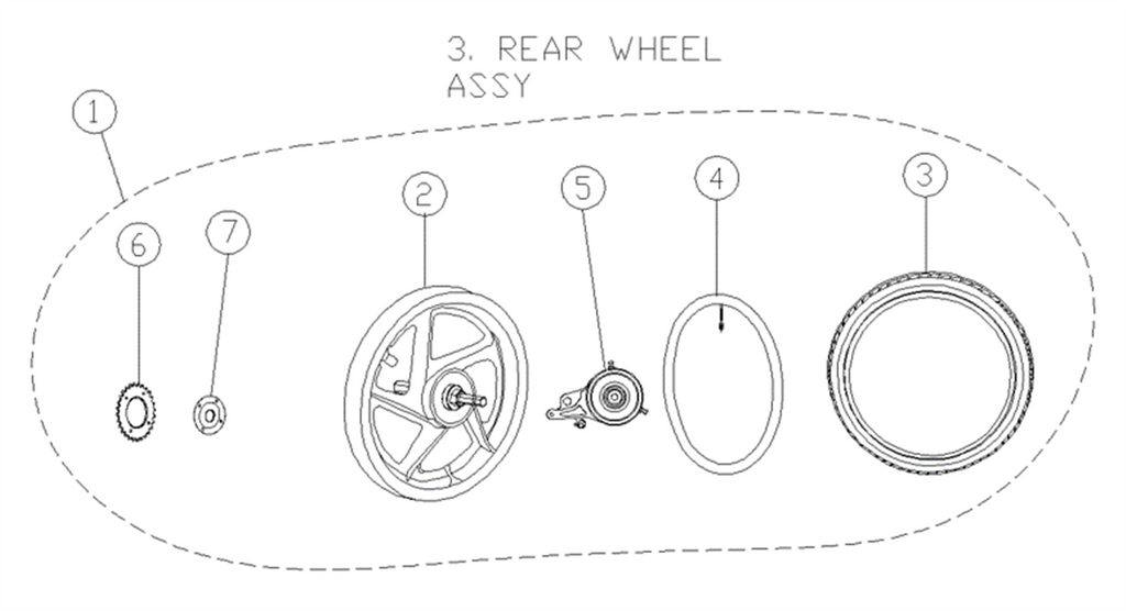 Sedna MX12 - Roue Arriere