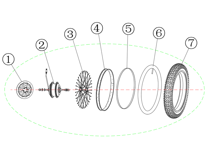 Sedna SX18 - Roue Arriere